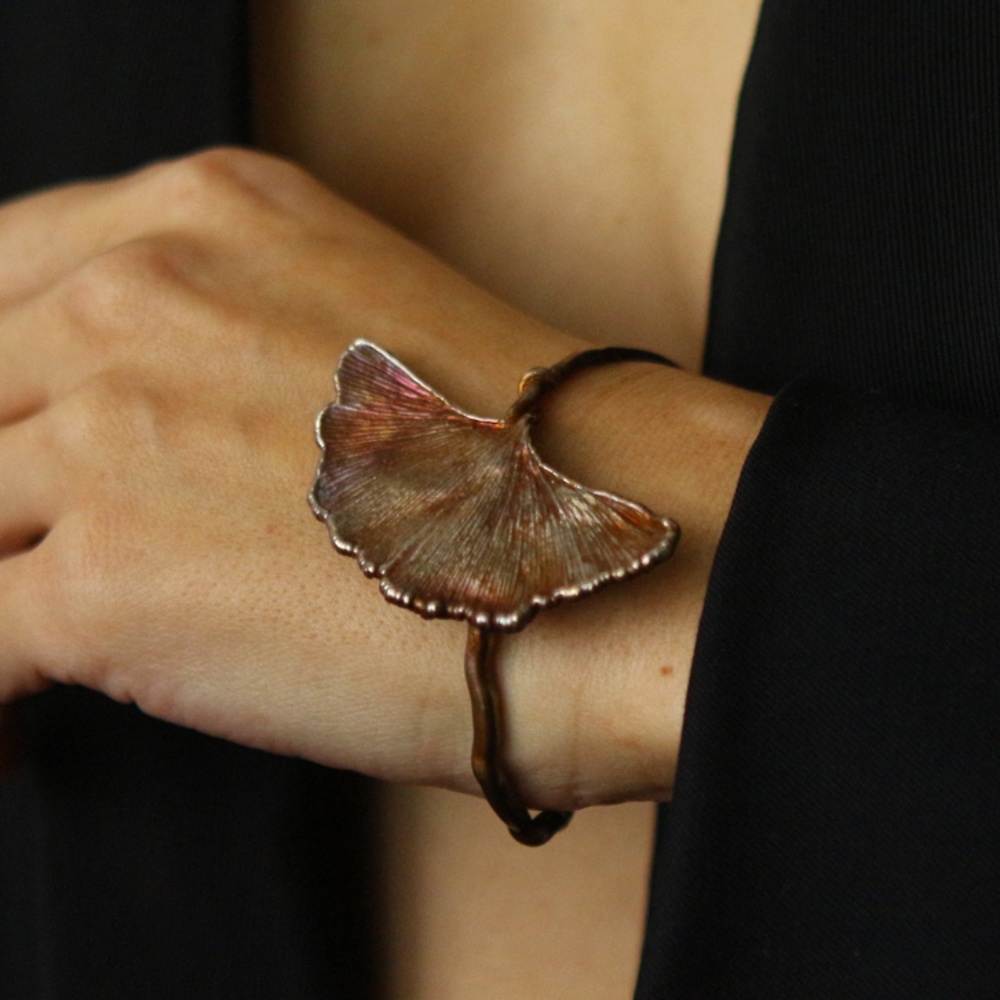 Bracelet in silver ,Ginkgo